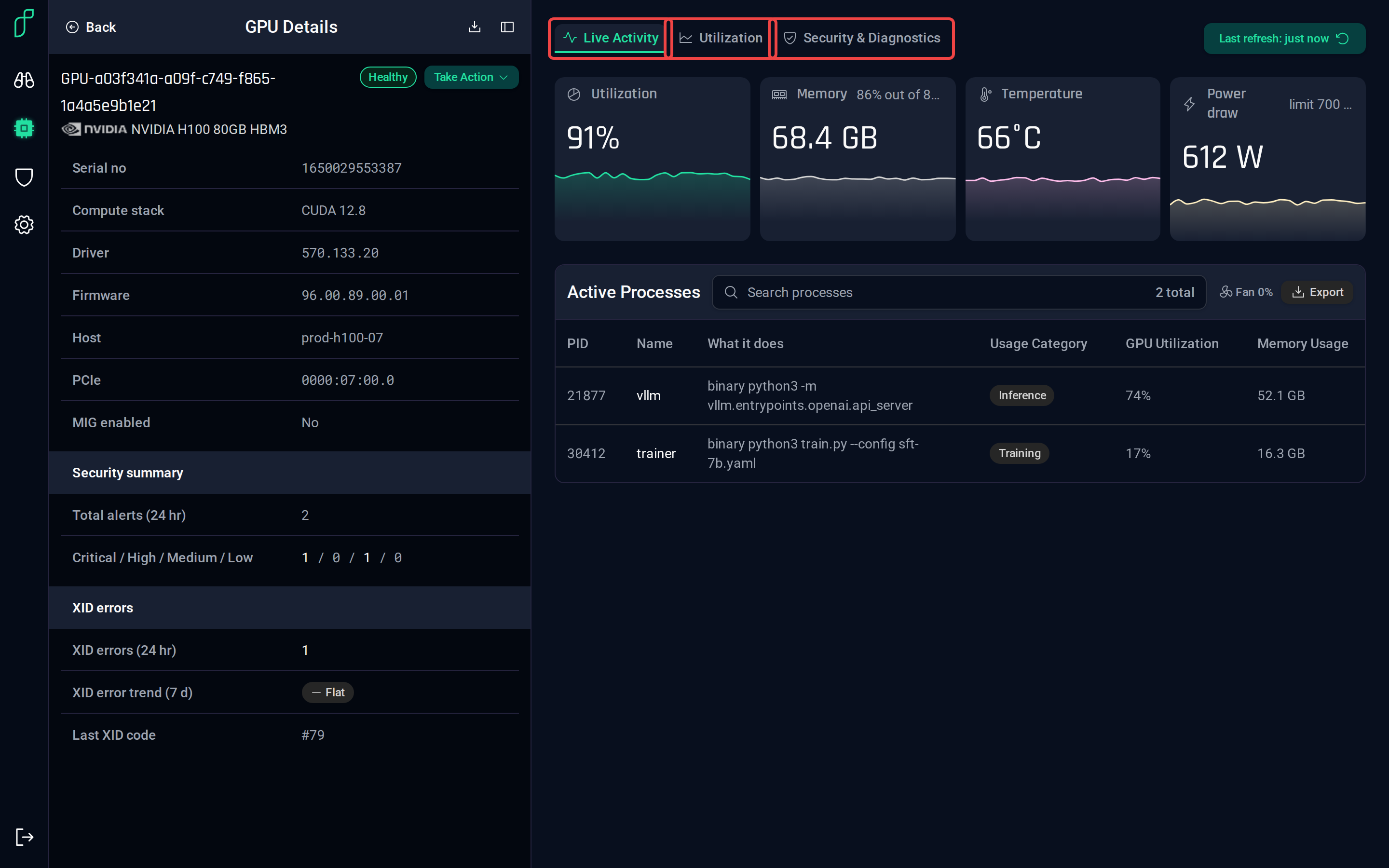 The three GPU details tabs